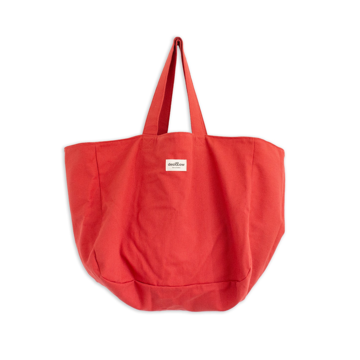 Sac de plage rouge en tissu biologique